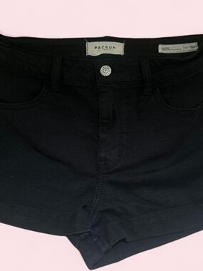 Pacsun Black High-Rise Denim Shorts